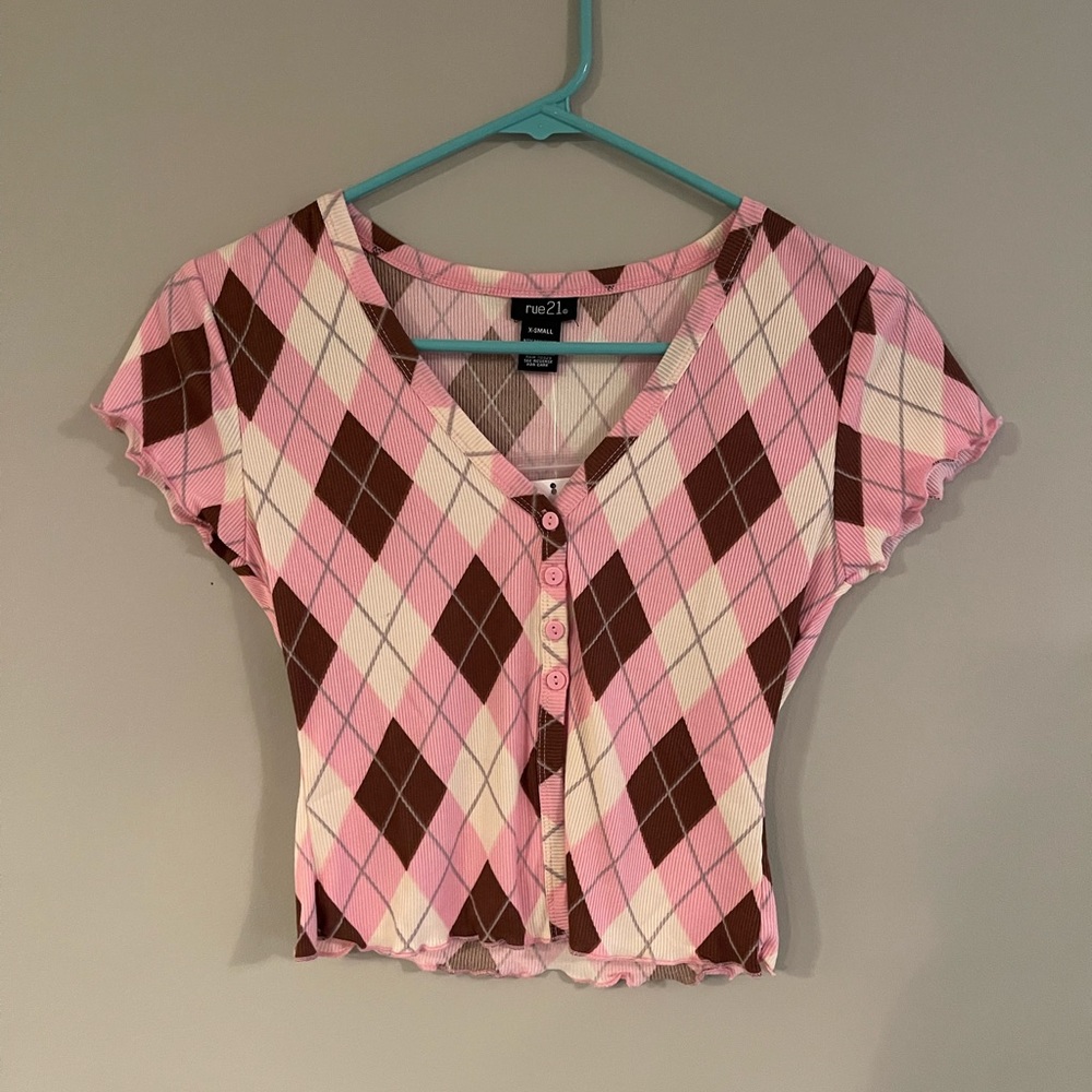 argyle crop top